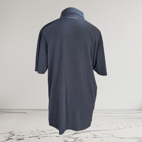 Travis Matthew Blue Polo Shirt With Palm Tree Design Size Med - Picture 2 of 8